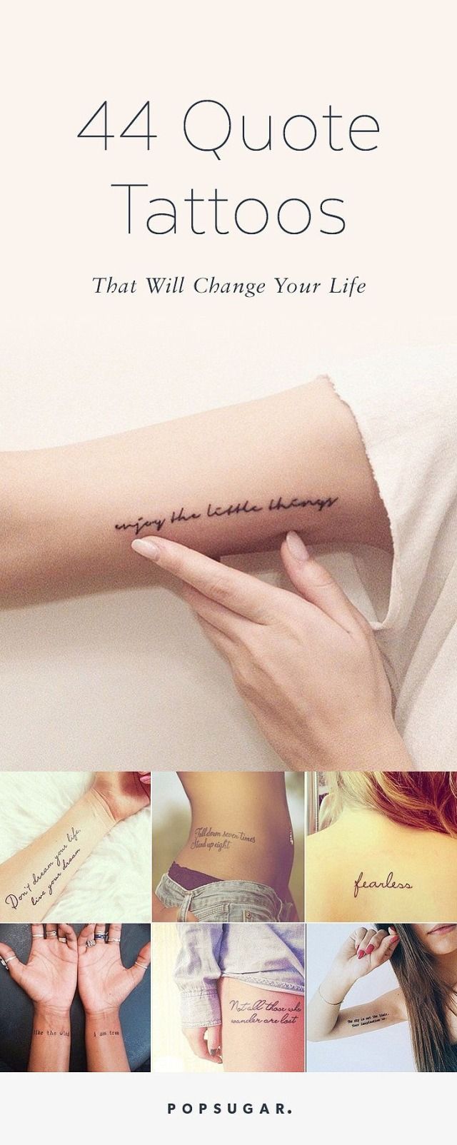 Get Inspired For Your Next Ink With These 21 Beautiful Quote Tattoos Popsugar Australia