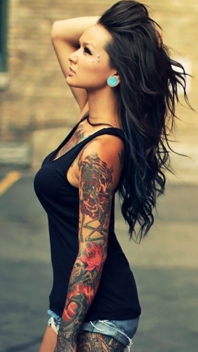 Girly Tattoo Sleeve Ideas For Women