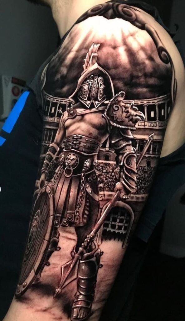 Gladiator Armor Sola Fid Tattoo Society