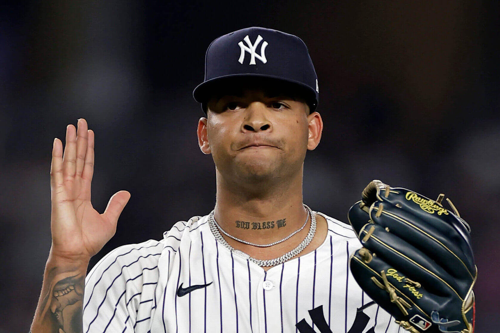 God Bless Me The Story Behind Yankees Pitcher Luis Gil S Throat