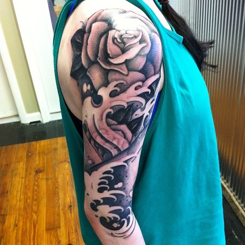 Greatest Tattoos Designs Rose Half Sleeve Tattoos For Women Ideas