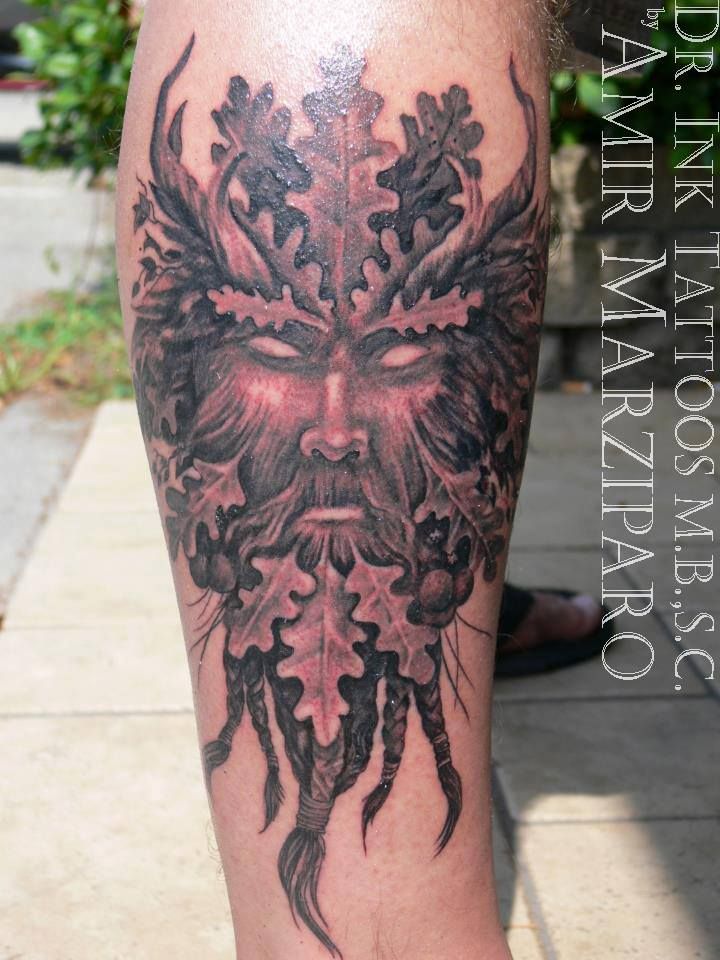 Green Man Green Man Tattoo Oak Tree Tattoo Tree Tattoo Green