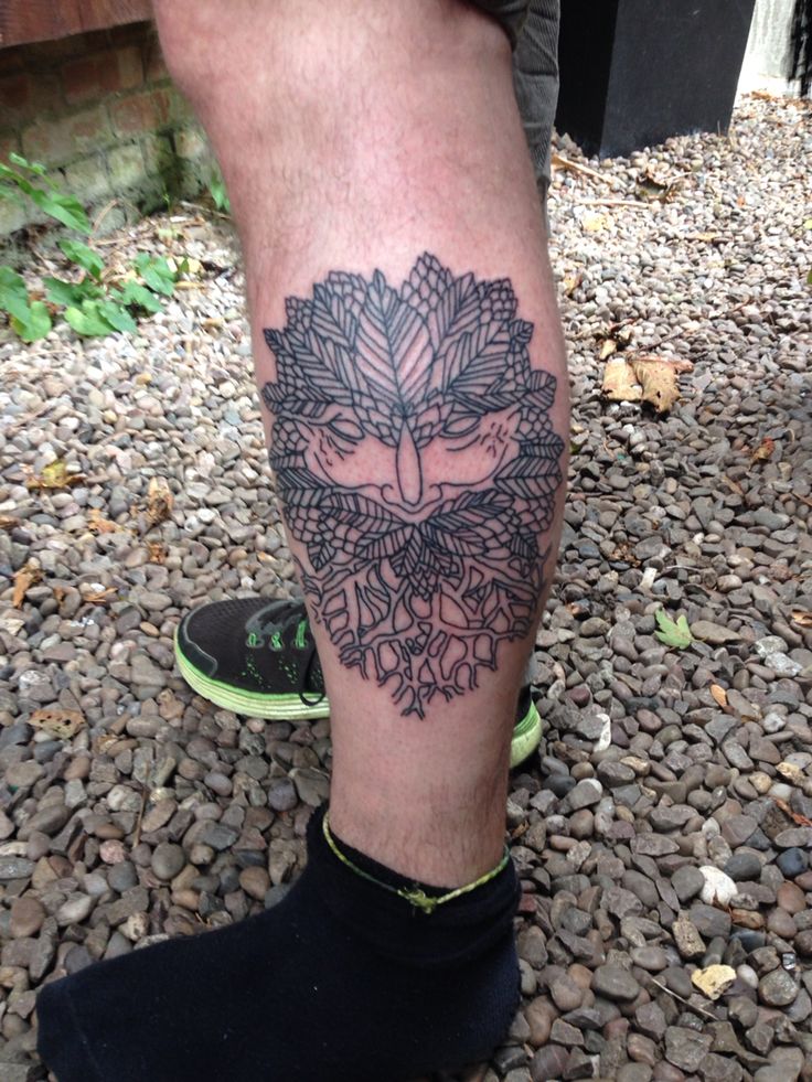 Green Man Tattoo By Me Kayleigh At Mandala Tattoo And Body Piercing