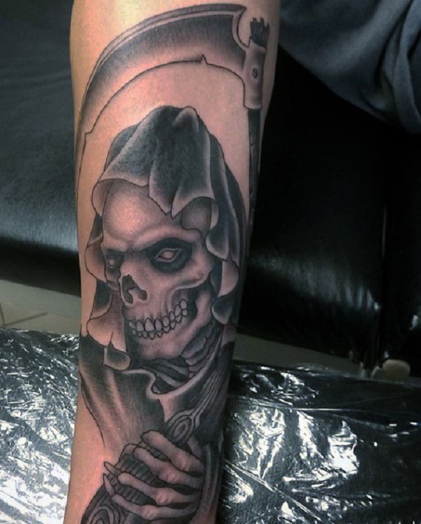 Grim Reaper Tattoo Ideas for Your Forearm