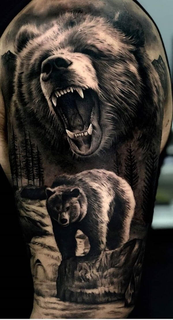 Grizzly Bear Tattoo Sleeve