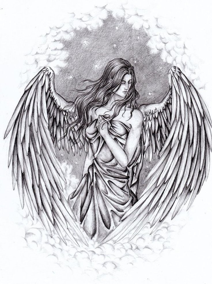 Guardian Angel Drawing Tattoo 101Hannelore