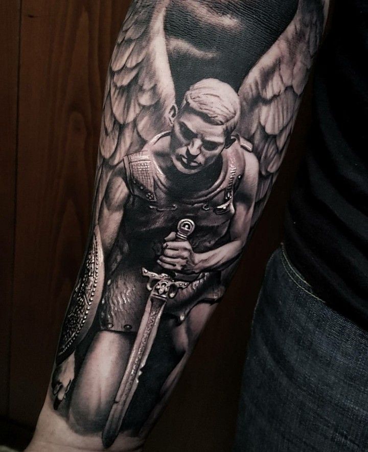 Guardian Angel Tattoo Guardian Angel Tattoo Angel Sleeve Tattoo