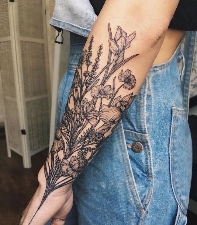 Half Sleeve Flower Tattoo Artofit