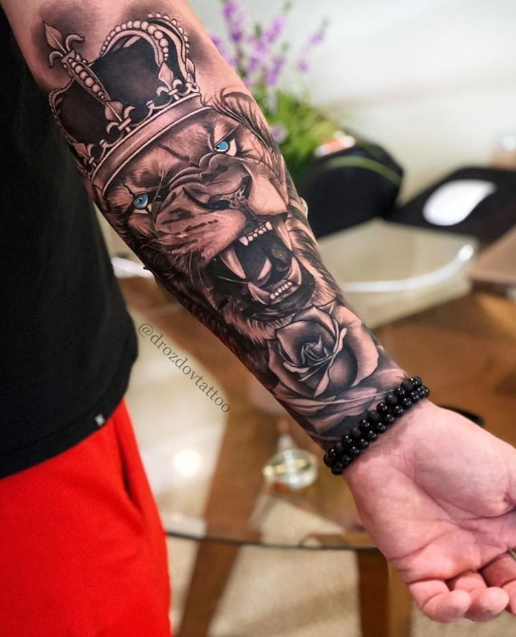 7 Stunning Half Sleeve Lion Forearm Tattoo Designs