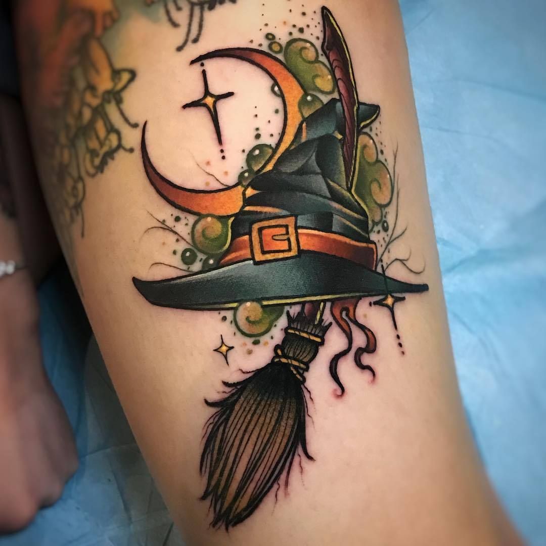 Halloween Tattoos Small Witch 44 Examples Of Inspirational And Unique