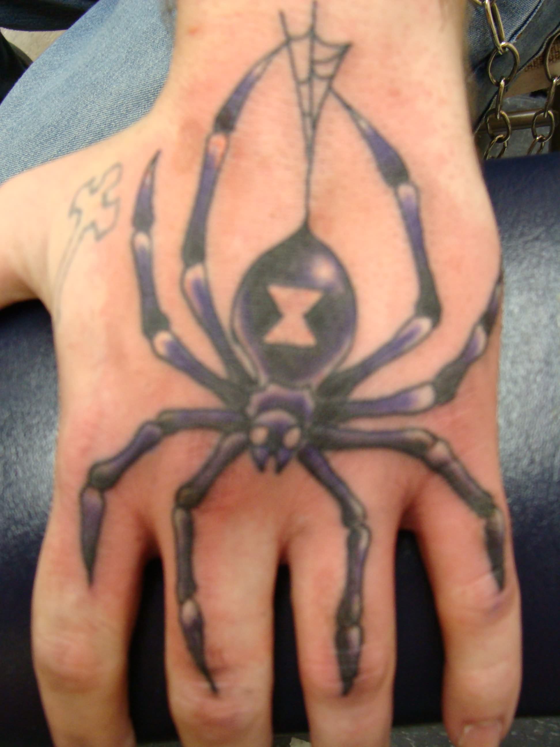 Hand Tattoos With Spiders Inspira O Para Tatuagem Tatuagem De