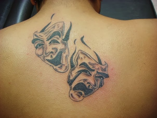 Happy And Sad Mask Tattoos