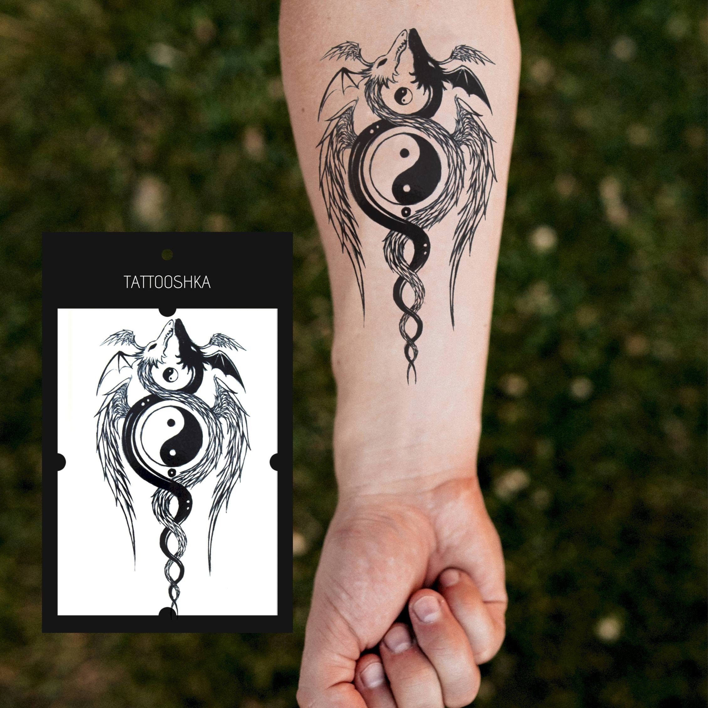 Harmony Yin And Yang Tattoo Hand Drawn Fine Line Tattoos Etsy Canada