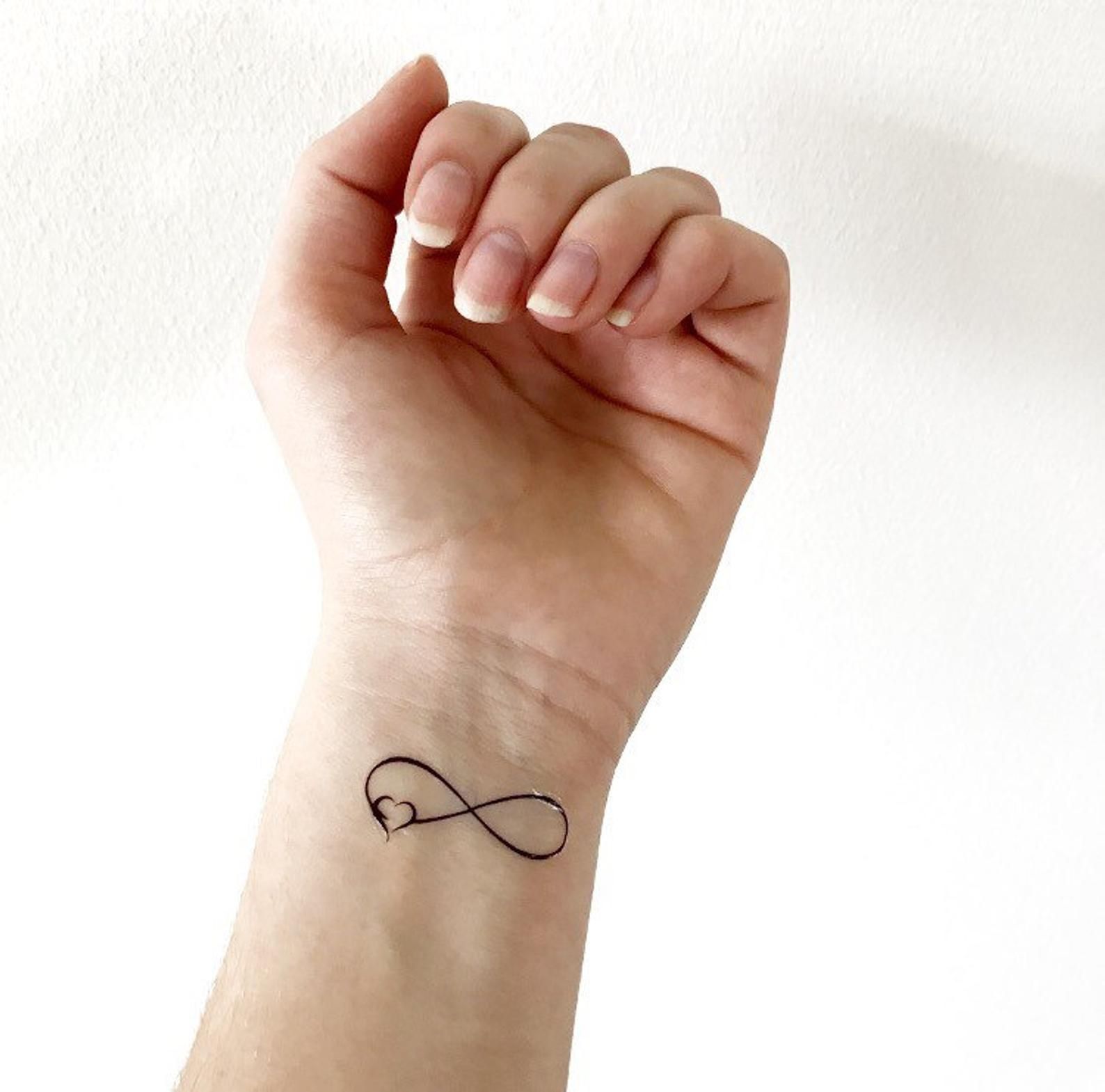 Heart Infinity Tattoo On Wrist