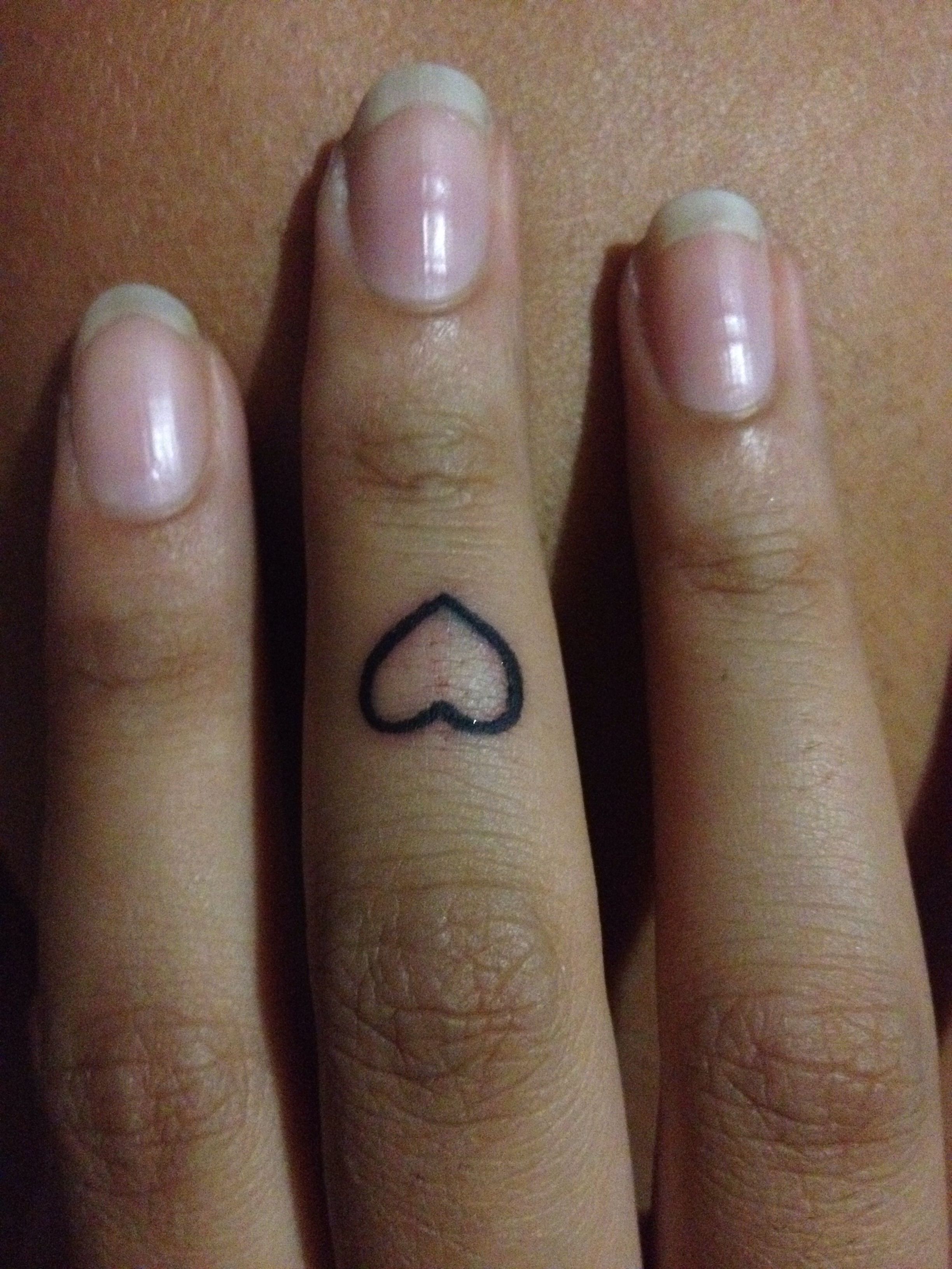 Heart Middle Finger Tattoo