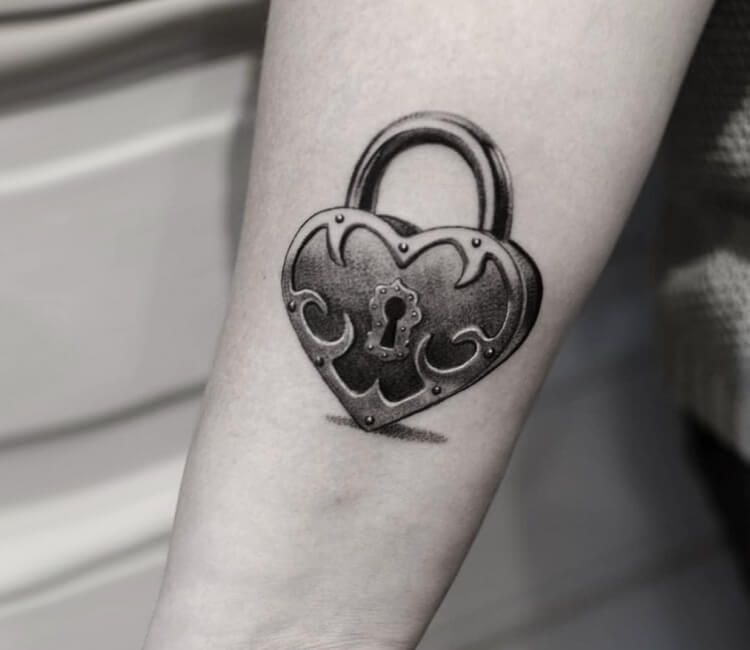 Heart Padlock and Key Tattoo: Symbolism and Design Ideas