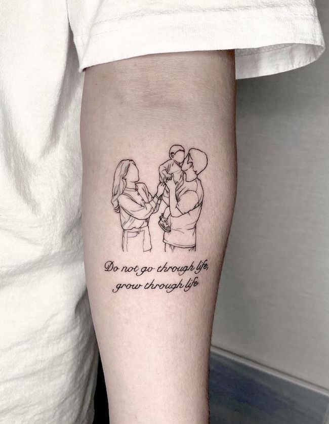 Heartwarming Family Quote Tattoo By Boomzodat Family Quotes Tattoos