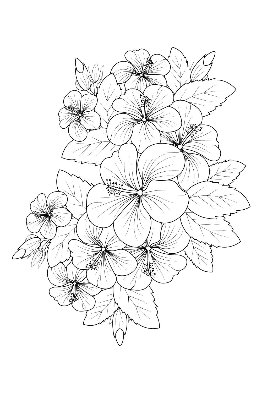 Hibiscus Flower Drawing Tattoo