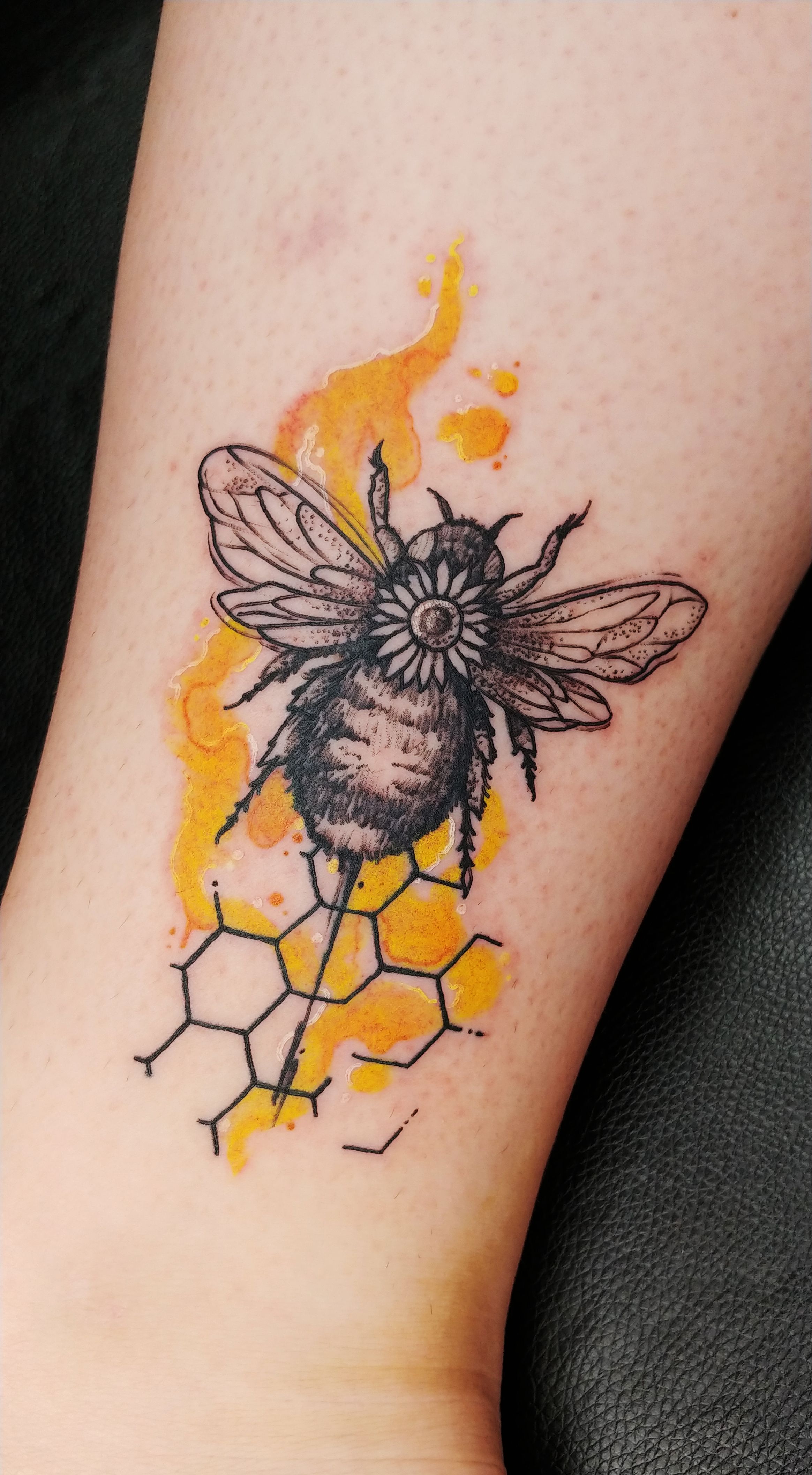 Honey Bee Tattoo Black And White