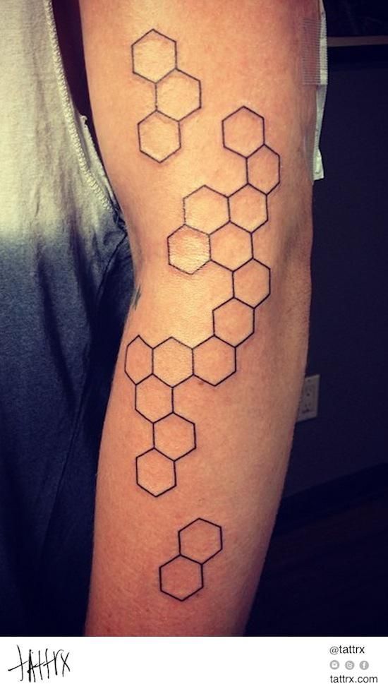 5 Unique Honeycomb Tattoo Designs by Different Artists