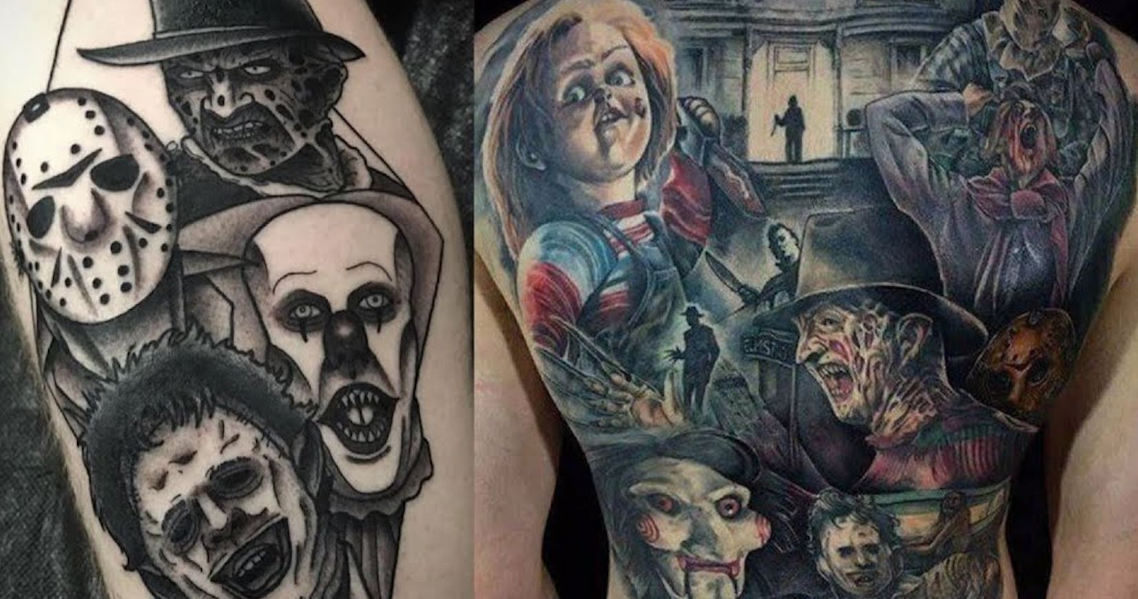 Horror Movie Tattoo Designs In 2021 Spooky Tattoos Horror Tattoo