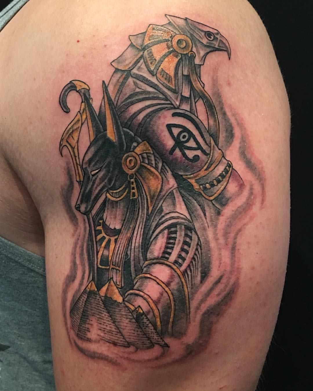 Horus And Anubis Tattoo