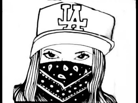 How To Draw A Gangsta Girl With A Bandana Gangsta Karakter Youtube