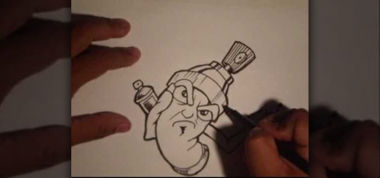 How To Draw A Gangsta Graffiti Can Character With Wizard Graffiti