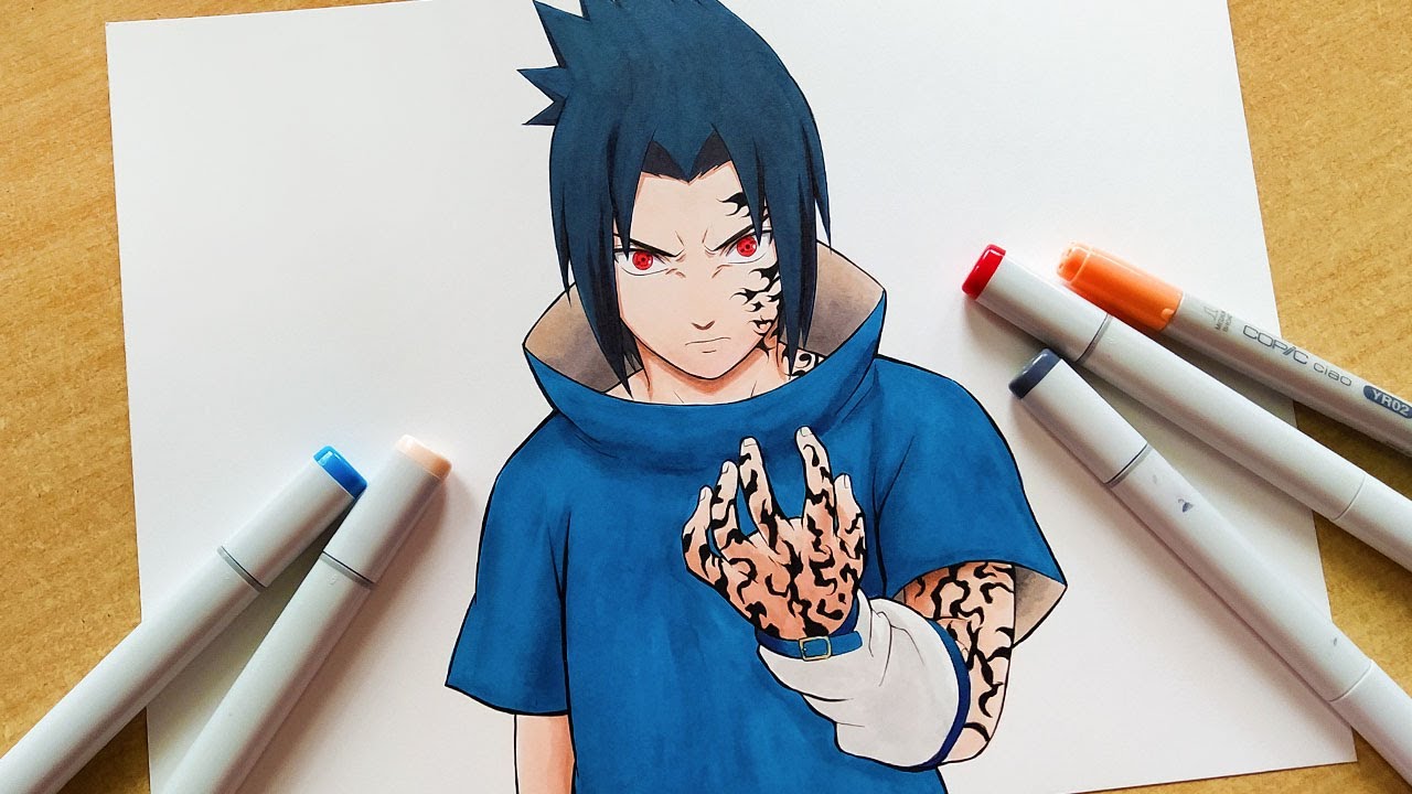 How To Draw Sasuke Curse Mark Level 1