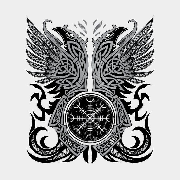 Huginn And Muninn Odin S Ravens Tattoo Design Instant Digital L