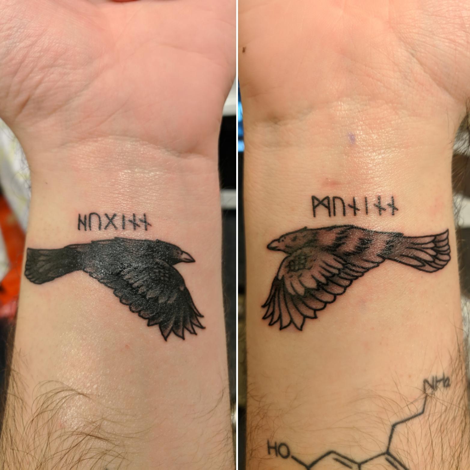 7 Mythical Meanings of Huginn and Muninn Tattoos