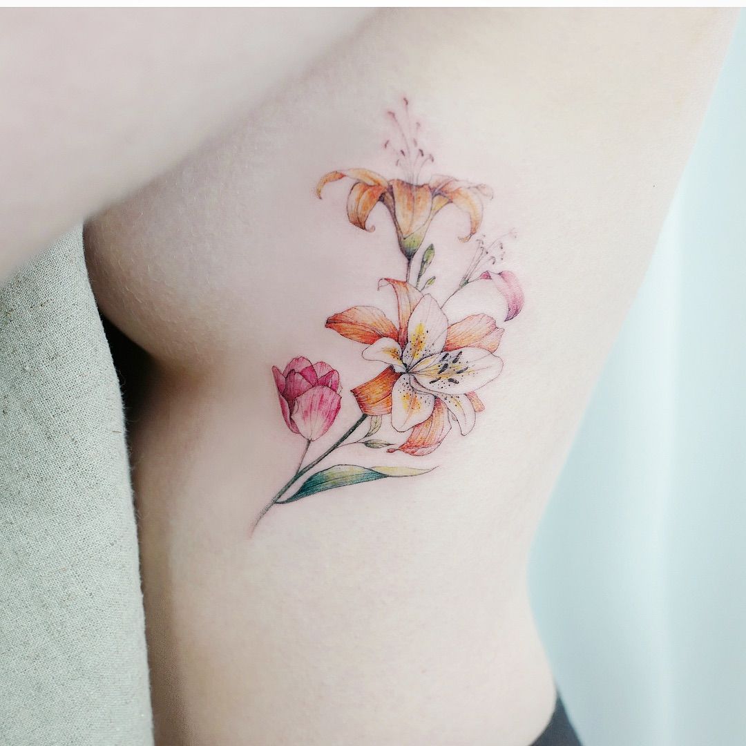 Image About Fashion In Tattoo Art Ideas By Supremmo 7 Floral Thigh Tattoos Lily Tattoo