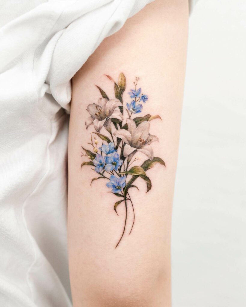 Image Result For Delphinium Tattoo Beautiful Flower Tattoos Flower