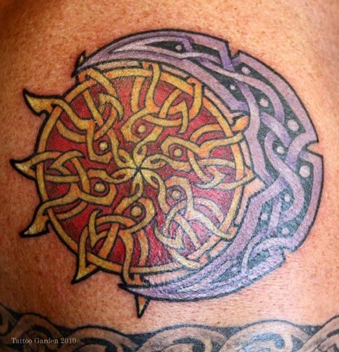 In K Spiration Celtic Sun Moon Celtic Tattoos Moon Sun Tattoo