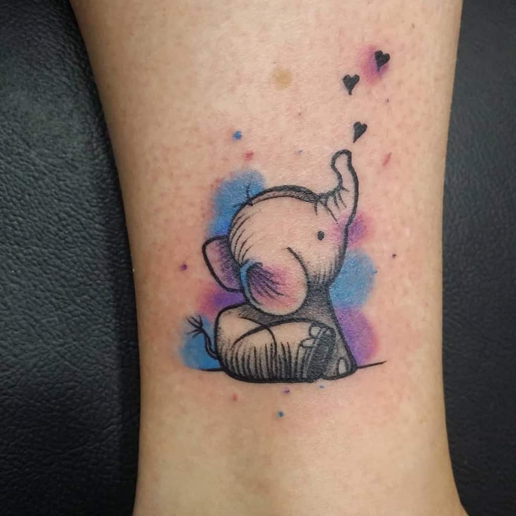 In Love Tiny Elephant Tattoo Cute Elephant Tattoo Elephant Tattoos