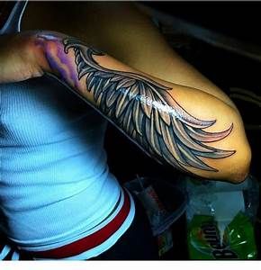 Incredible Arm Tattoo Miladies Net Wings Tattoo Angel Wings Tattoo