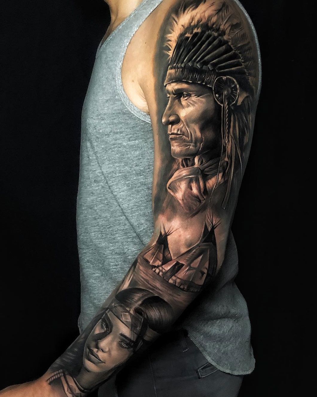 Indians Tattoo By Denis Sivak Post 2599 Indian Tattoo Native