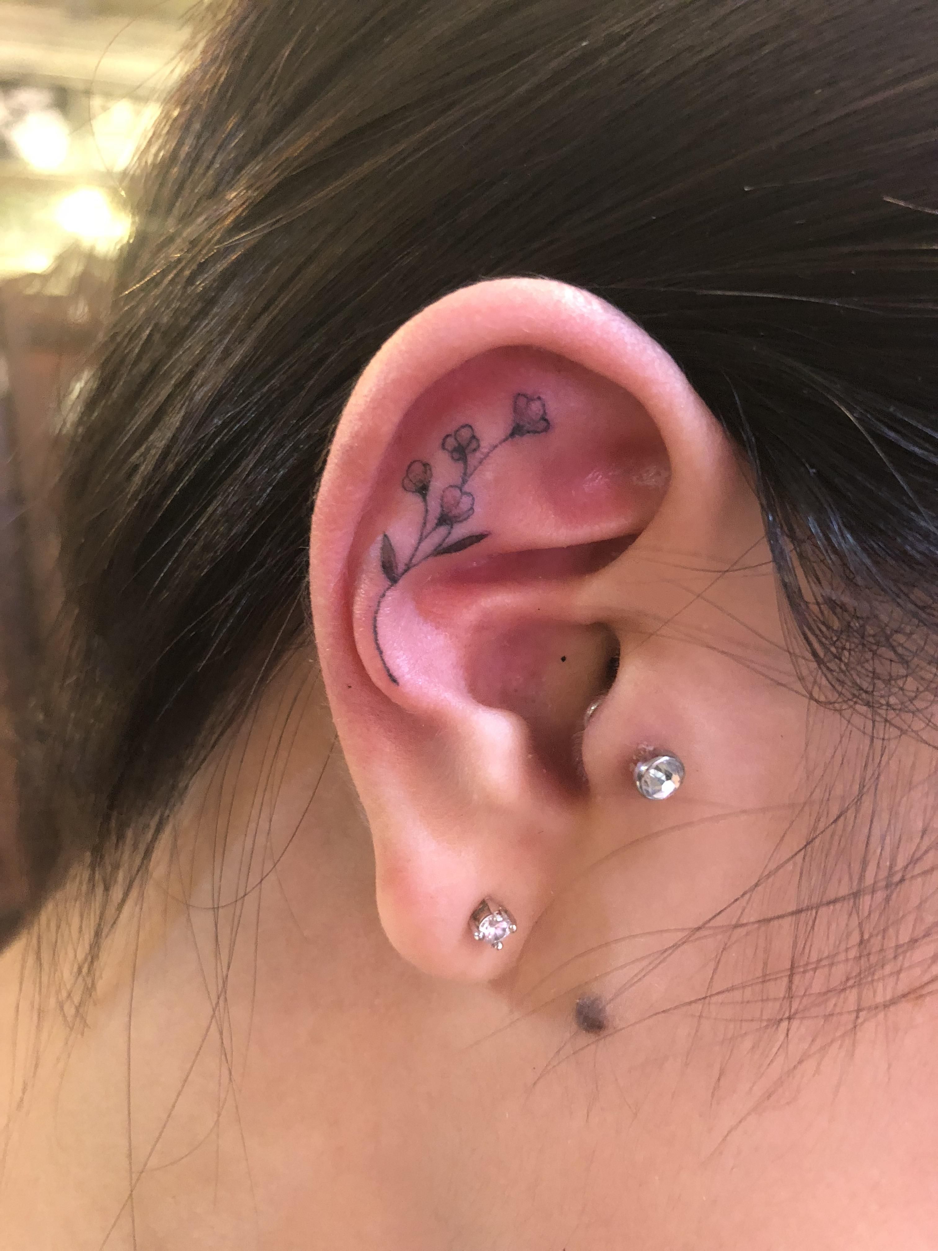 Inside Ear Tattoo Best Tattoo Ideas Gallery