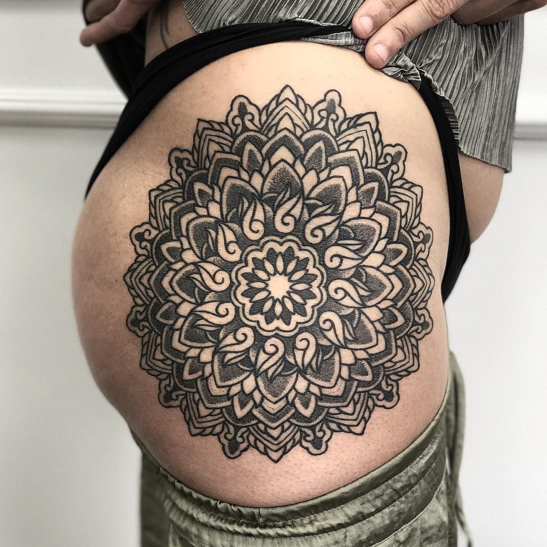 Intricate Mandala Tattoo Design And Stencil Instant Digital Etsy