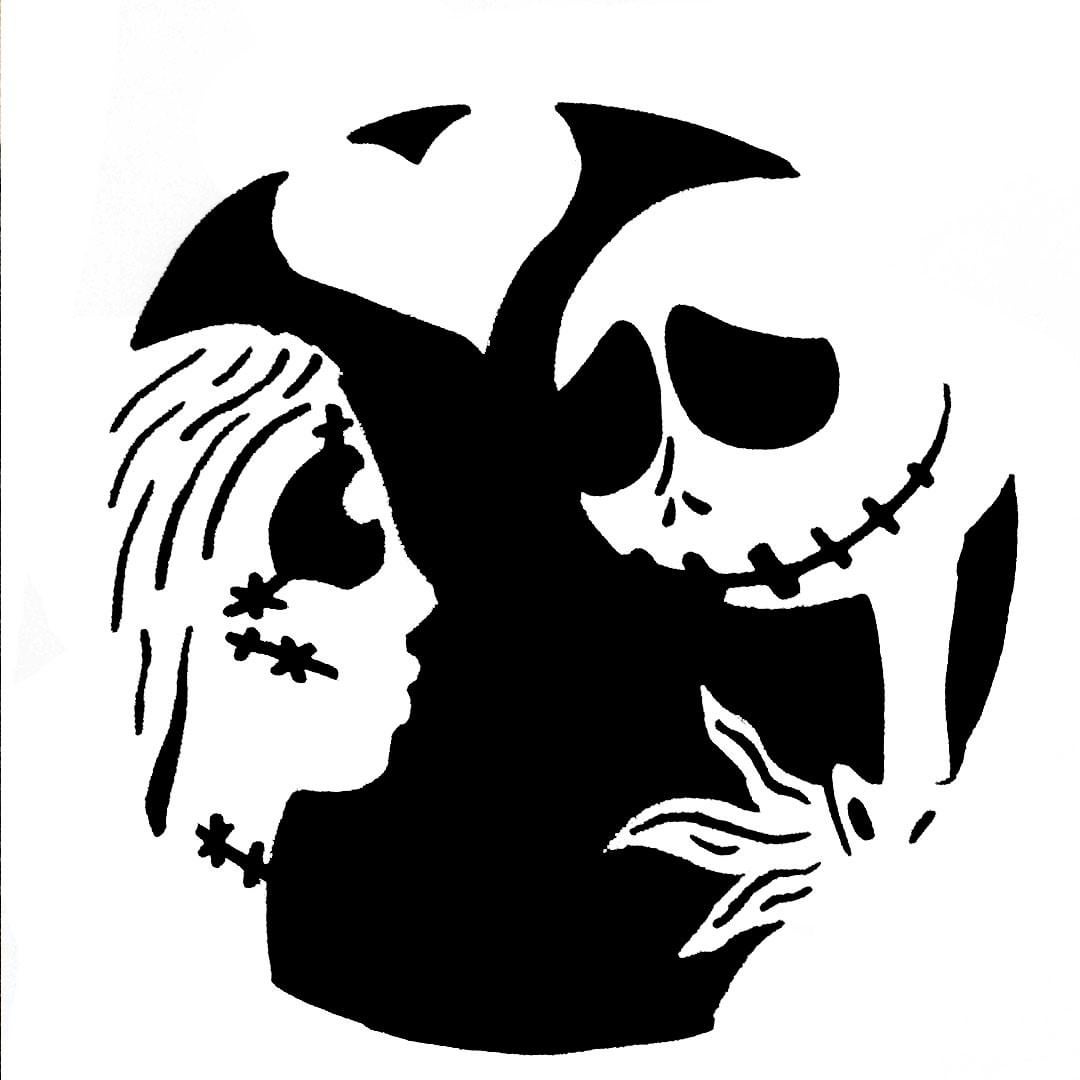 Jack And Sally Pumpkin Carving Template