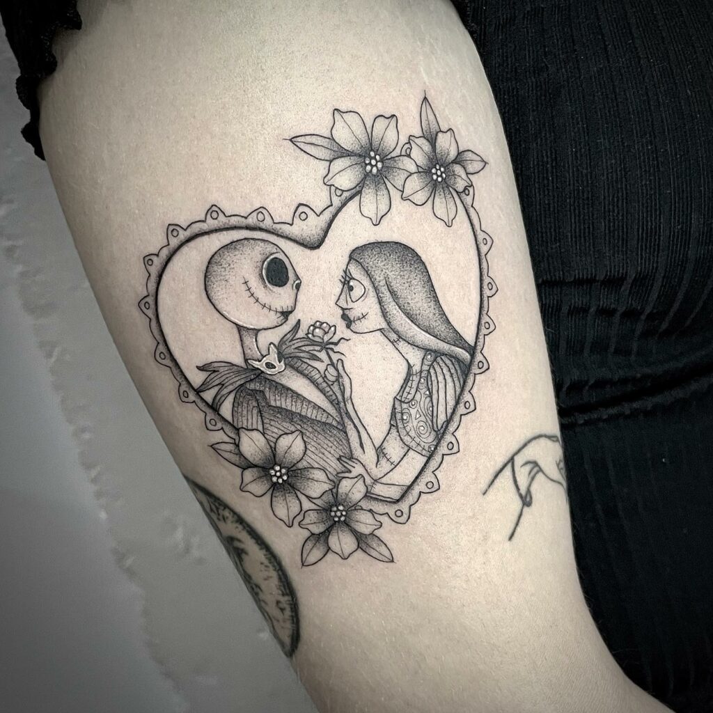 Jack And Sally Tattoo Stencil Dawne Roller