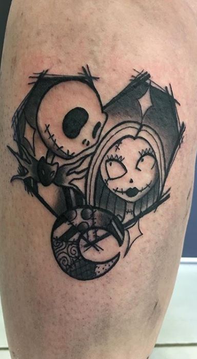 5 Stunning Jack and Sally Tattoo Stencil Ideas