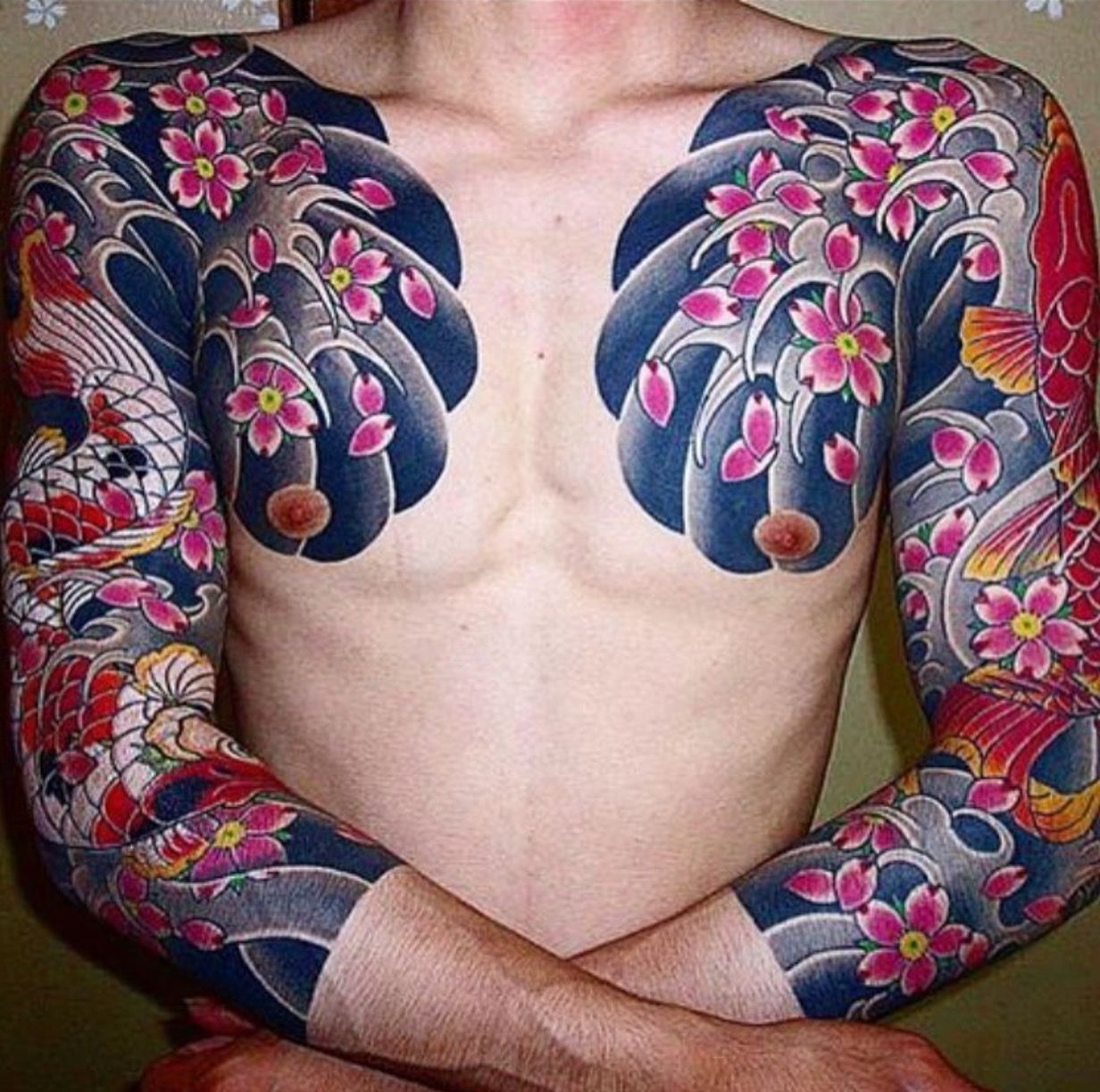 Japanese Chest Tattoo By Zhanshan Tattoo Japaneseink Japanesetattoo