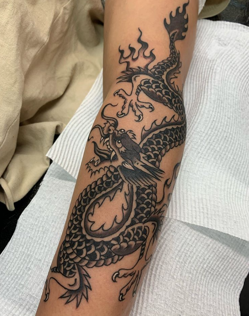 Japanese Dragon Tattoo Forearm Richard Bone