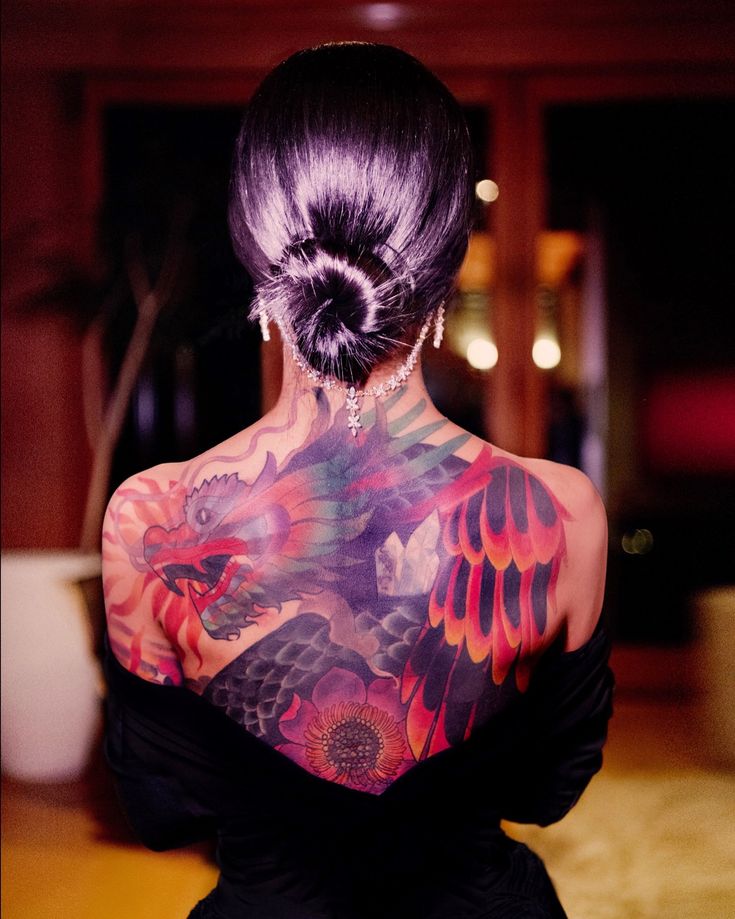 Jhene Aiko Back Tattoo