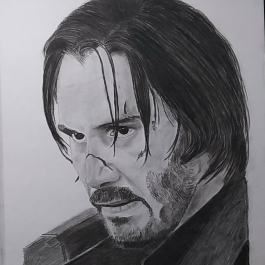 John Wick Realistic Drawings Celebrity Portraits John Wick Tattoo