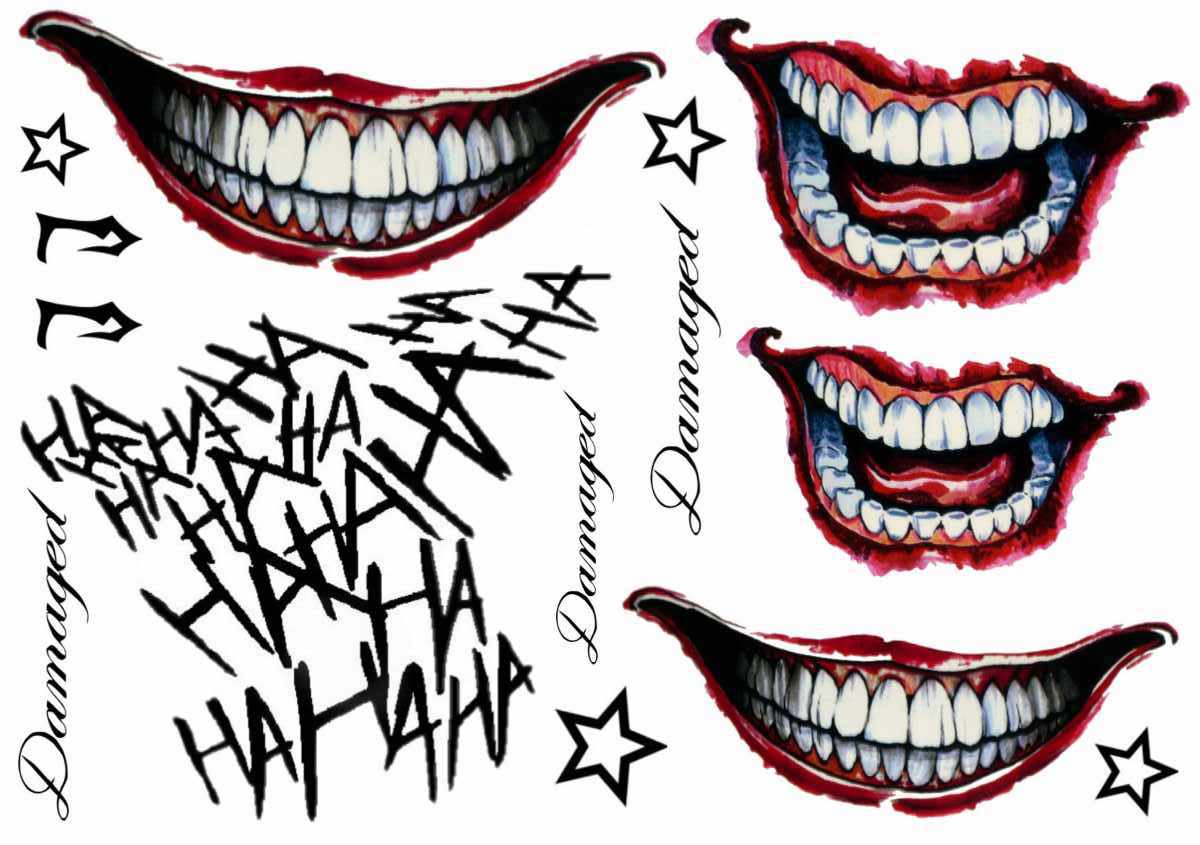 Joker Eyes And Mouth Tattoo Wiki Tattoo