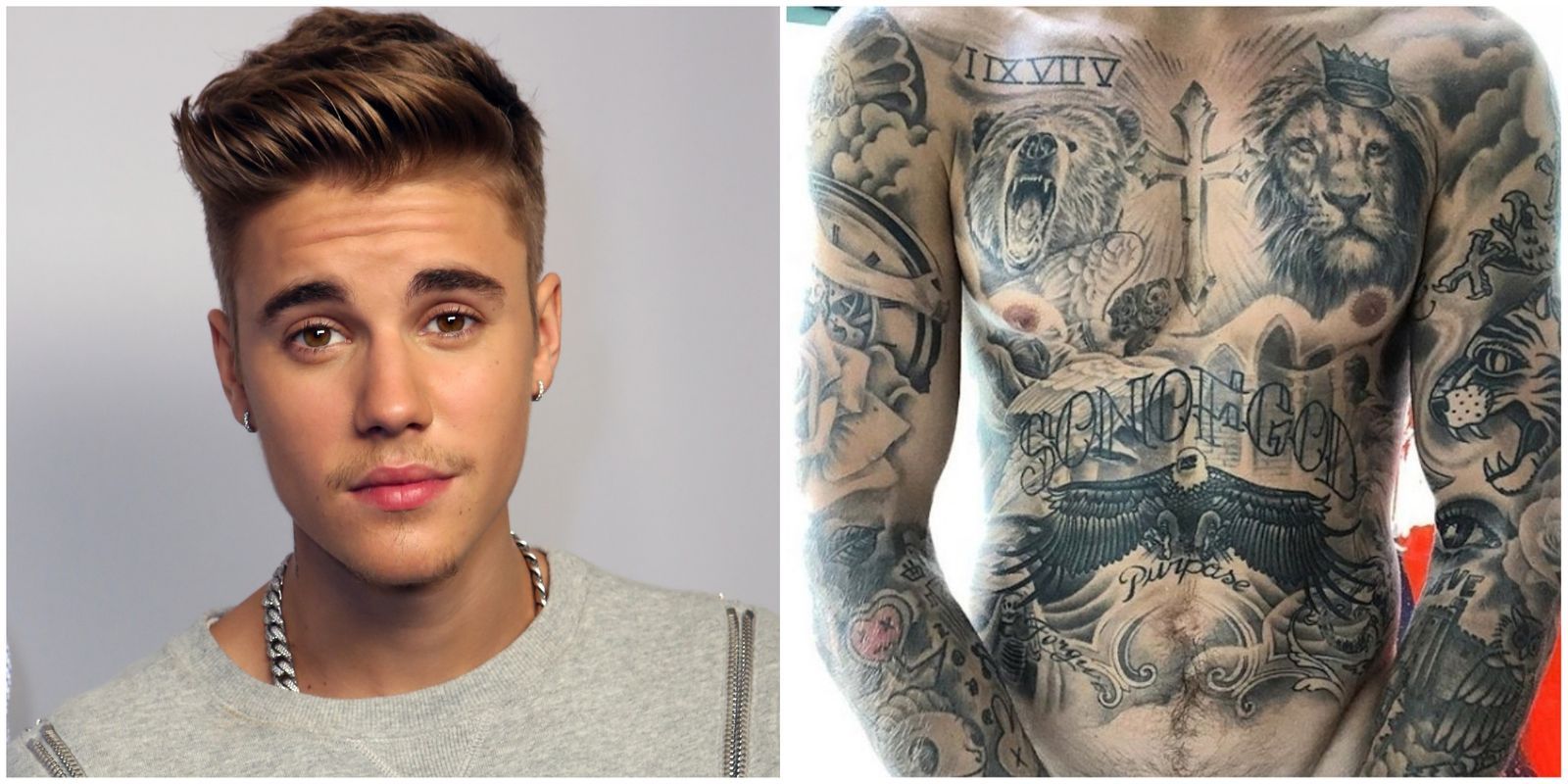 Justin Bieber Back Tattoos Celebrities Infoseemedia