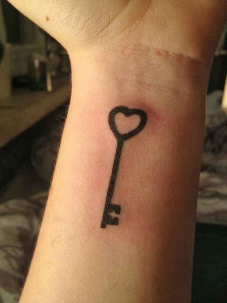 Key To My Heart Wrist Tattoo