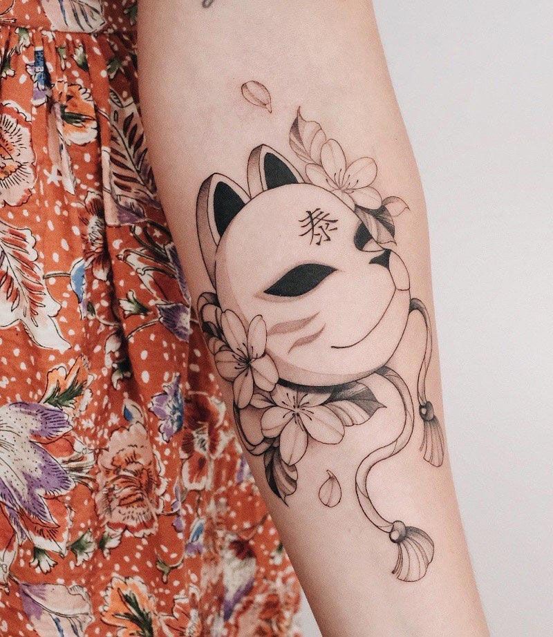 Kitsune Mask In 2022 Japanese Tattoo Art Anime Tattoos Tattoo Art